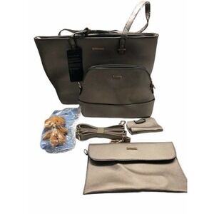 ELIMPAUL Women‎ Fashion Handbags Tote Bag Set 4pcs